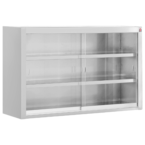 Glass Door Wall Cupboards Inomak, Stainless Steel Wall Cabinets With Glass Doors